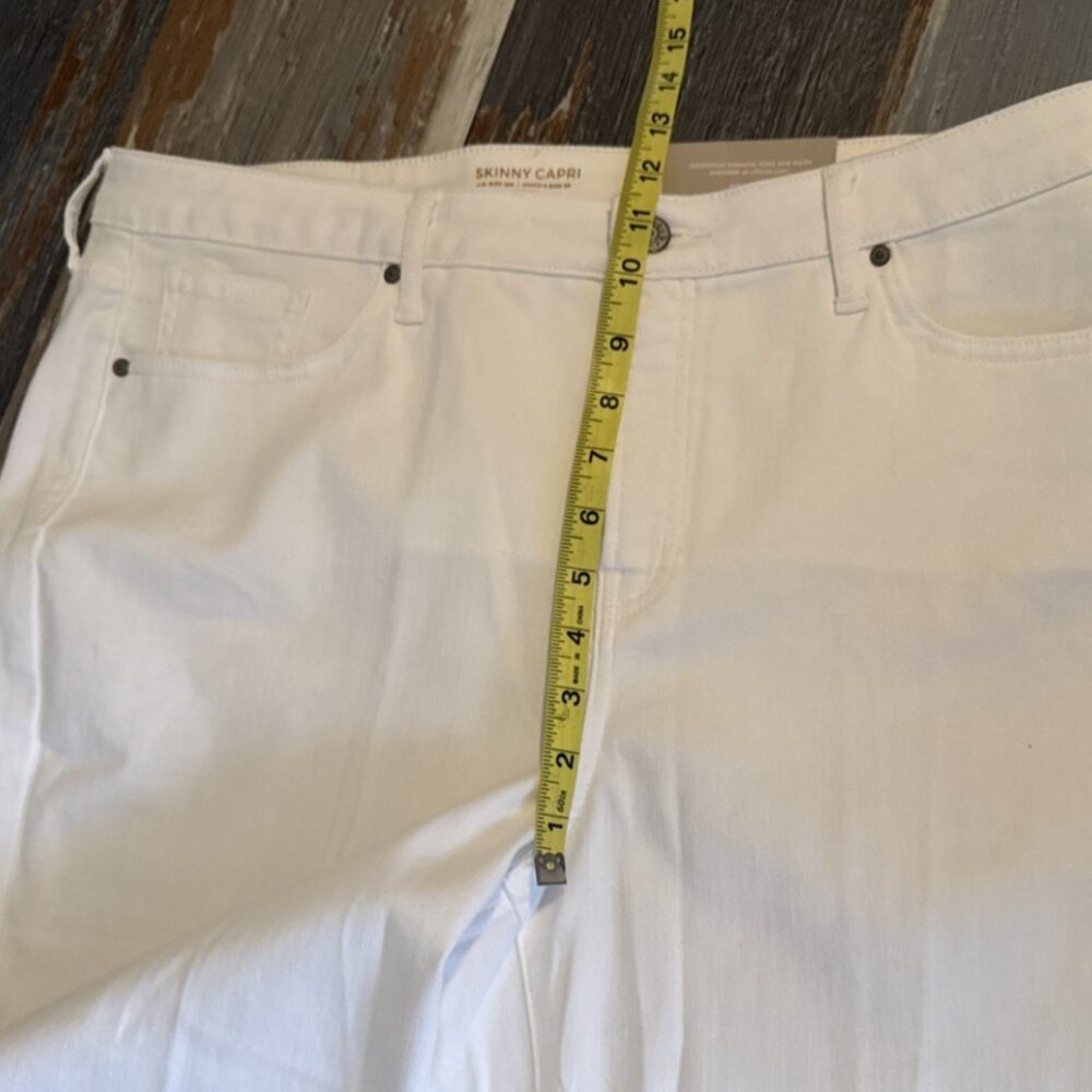 Chico's Capri Pants Womens 16 Size 3 White Stretch Skinny Cropped NEW - Picture 12 of 13